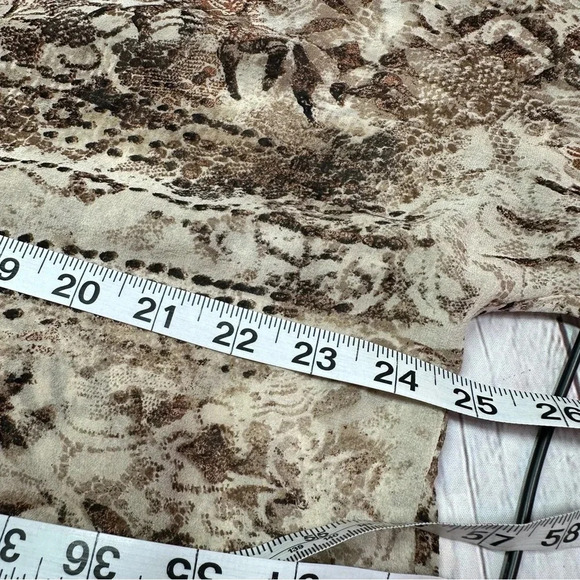 Chico's silk peasant blouse 3/4 sleeve embellished neckline sz 2 (large 12) - Picture 7 of 8